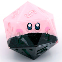 Load image into Gallery viewer, Kirby (mouthful of intracluster medium) - 27mm Chonk d20
